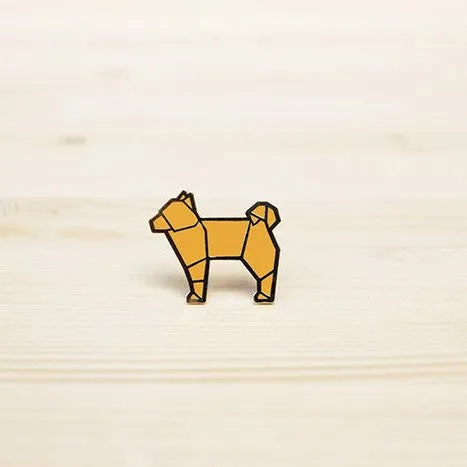 Origami Pin ?C Shiba Inu