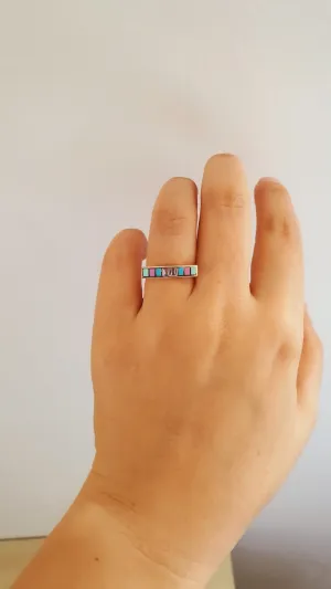 Pastel Line Adjustable Ring in 925 Sterling Silver