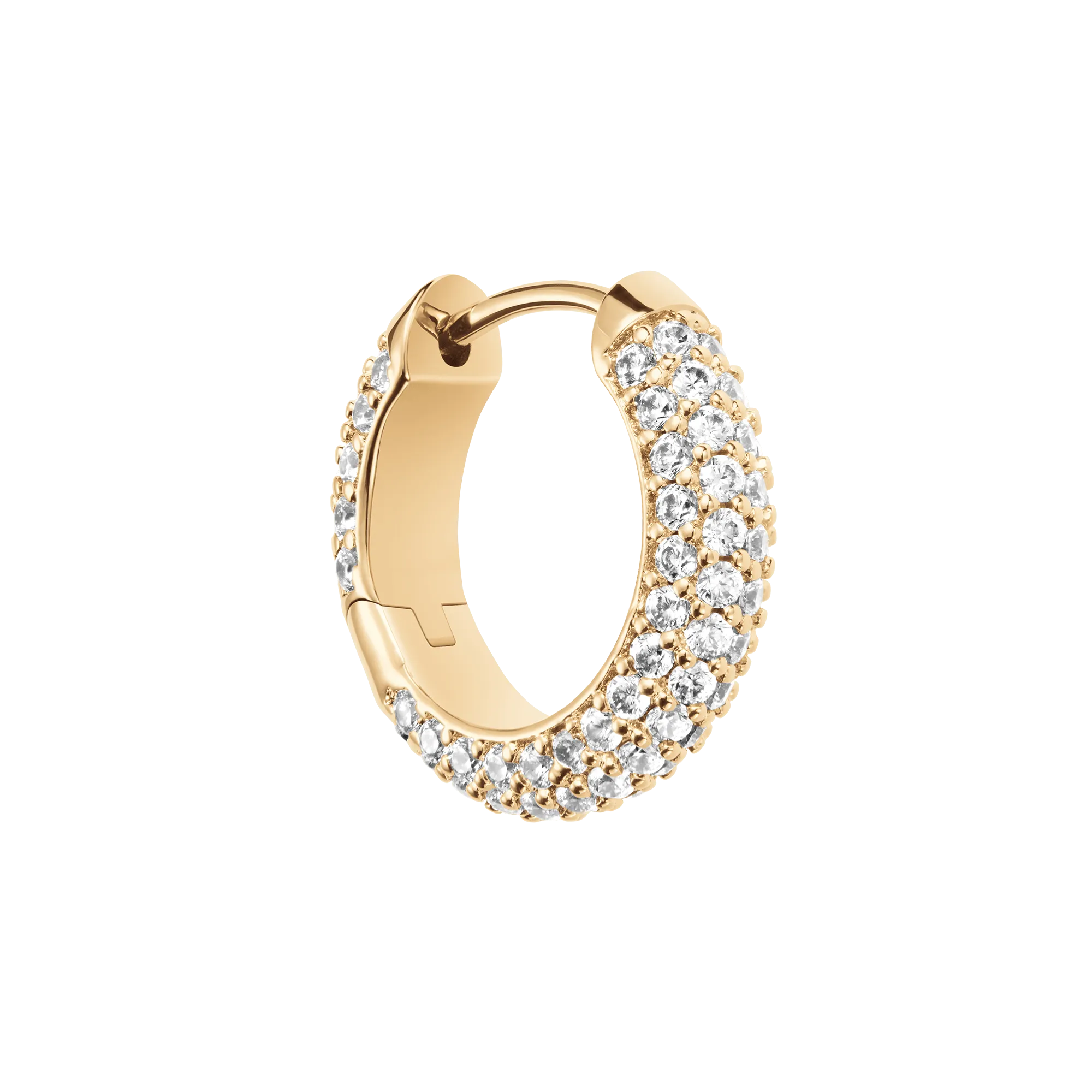 Pav?? Crystal Earrings Gold