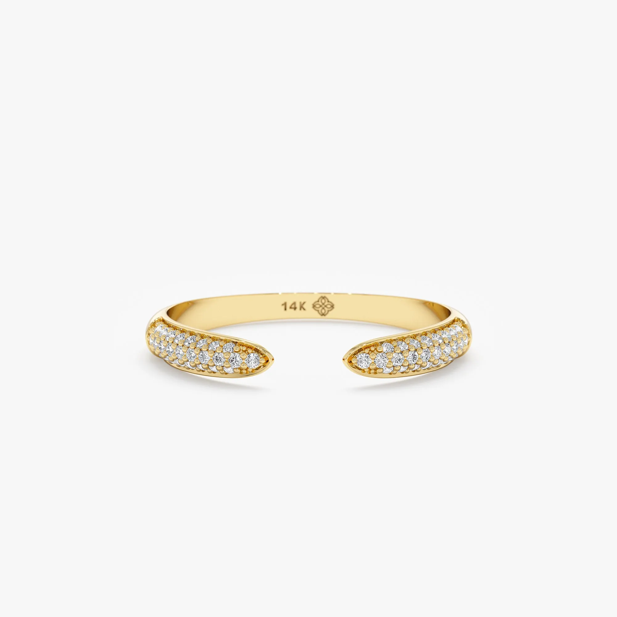 Pave Diamond Claw Ring, Marina
