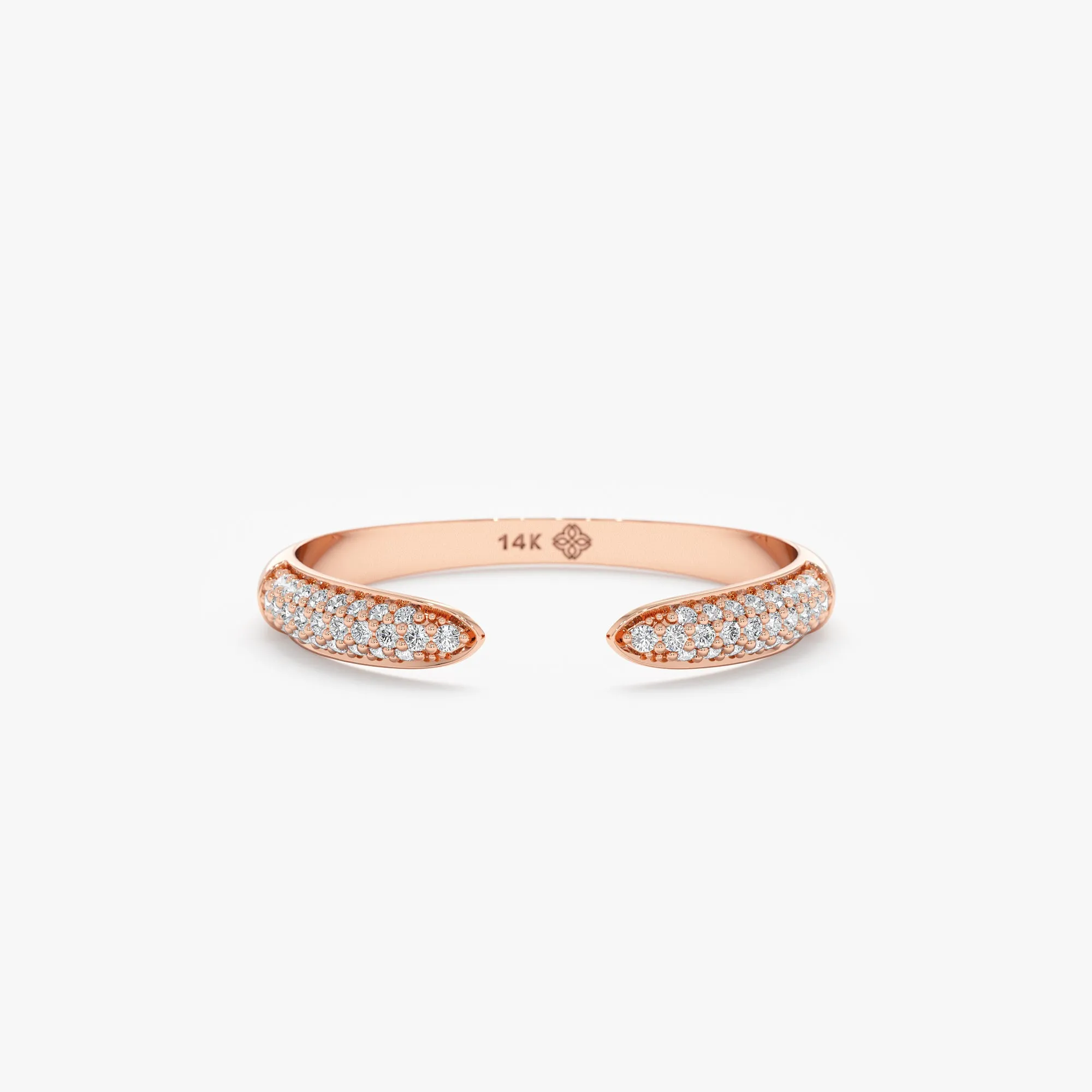 Pave Diamond Claw Ring, Marina