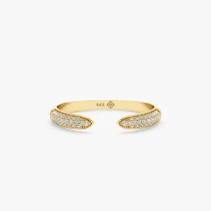 Pave Diamond Claw Ring, Marina