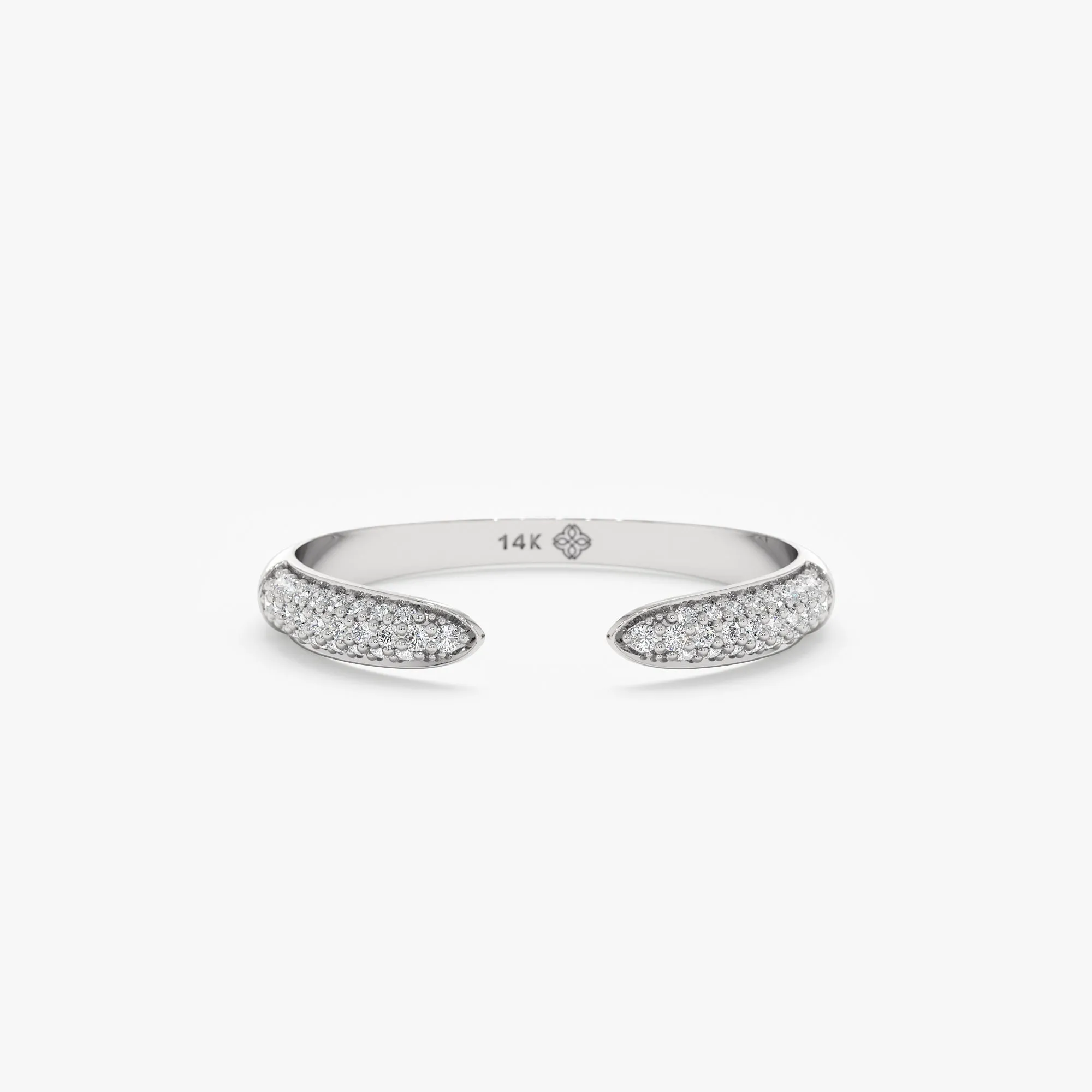Pave Diamond Claw Ring, Marina