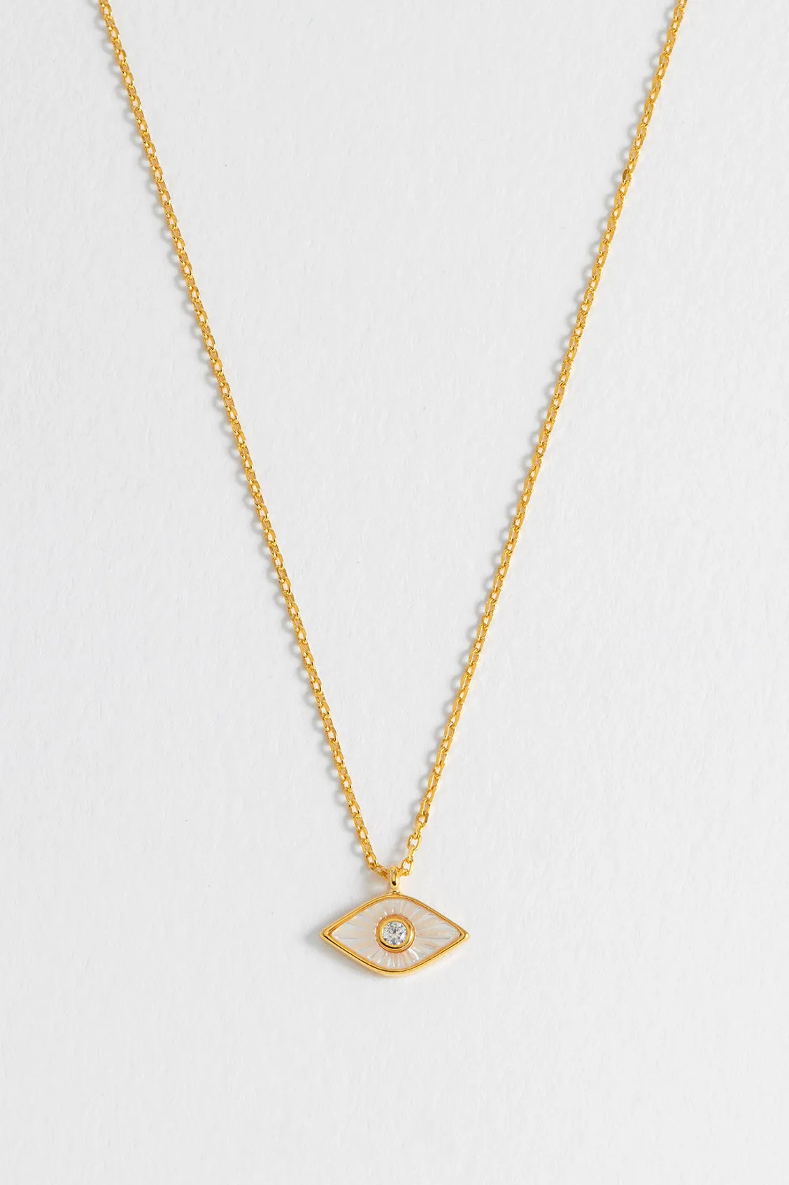 Pearl Evil Eye Necklace