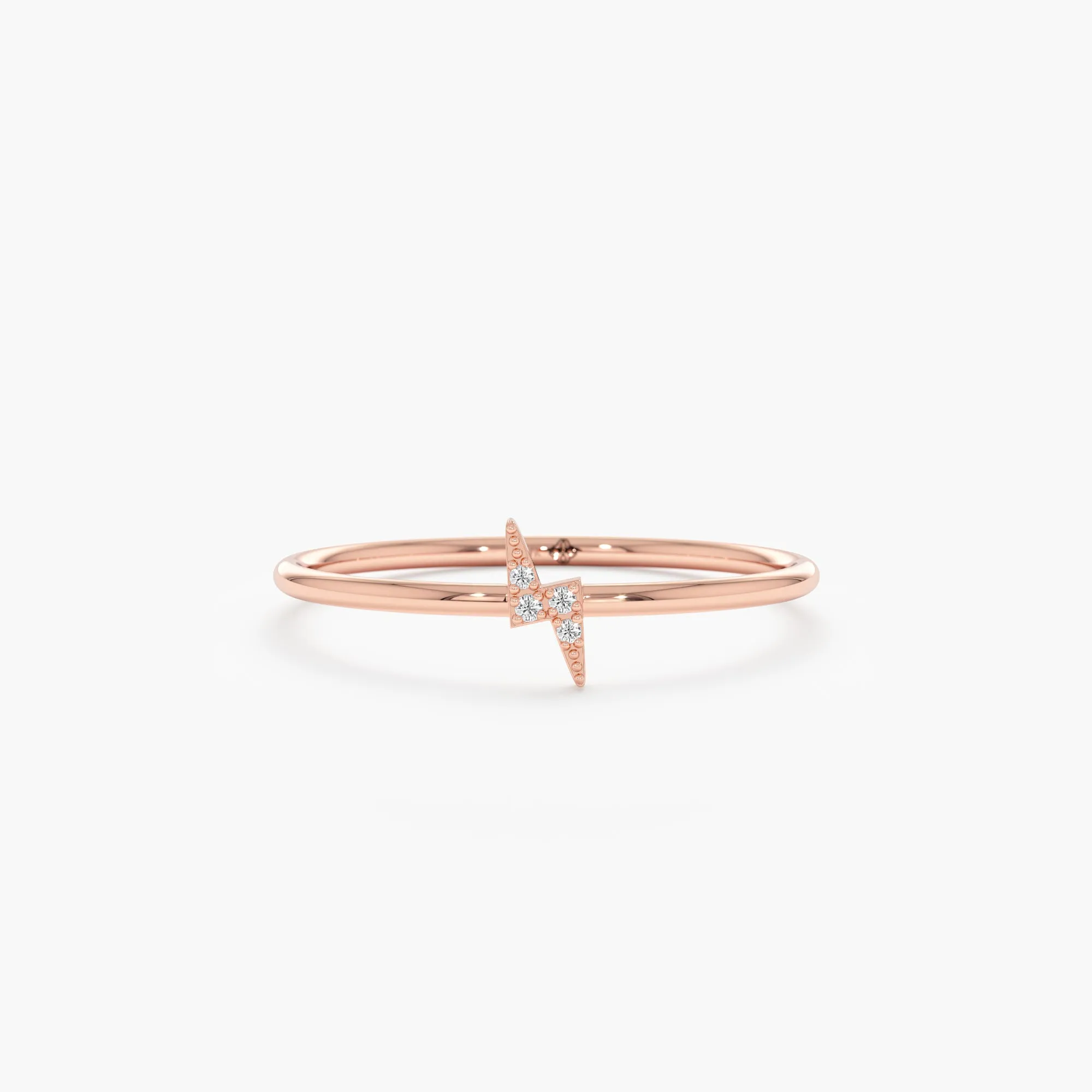 Petite Diamond Lightning Bolt Ring, Electra