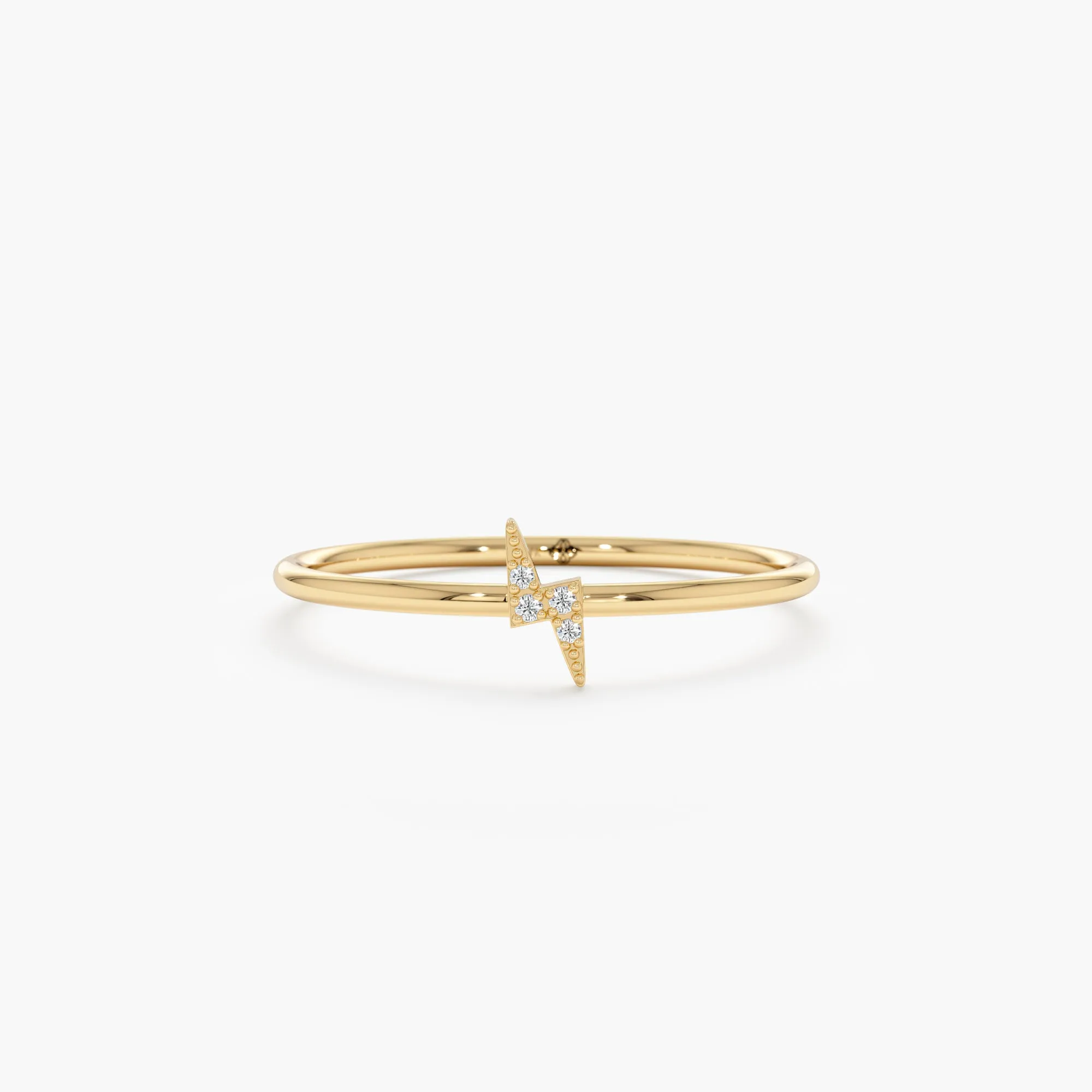 Petite Diamond Lightning Bolt Ring, Electra