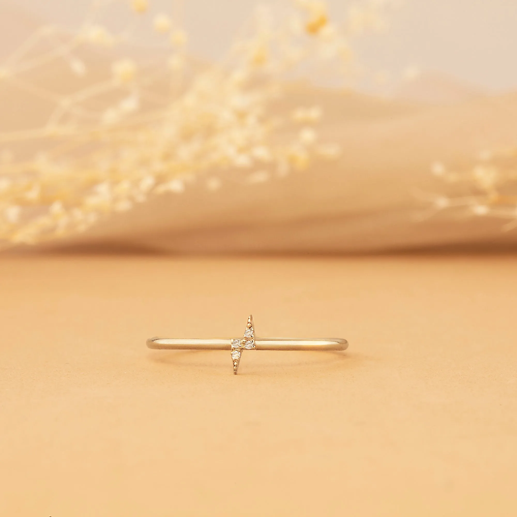 Petite Diamond Lightning Bolt Ring, Electra