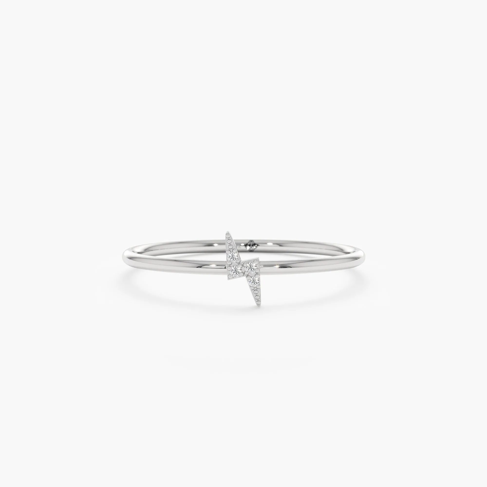 Petite Diamond Lightning Bolt Ring, Electra