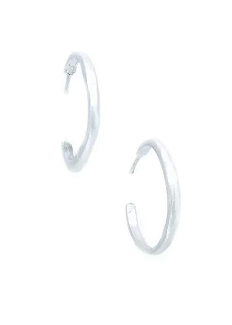 Philippa Roberts | Thin Hoops Earrings Silver
