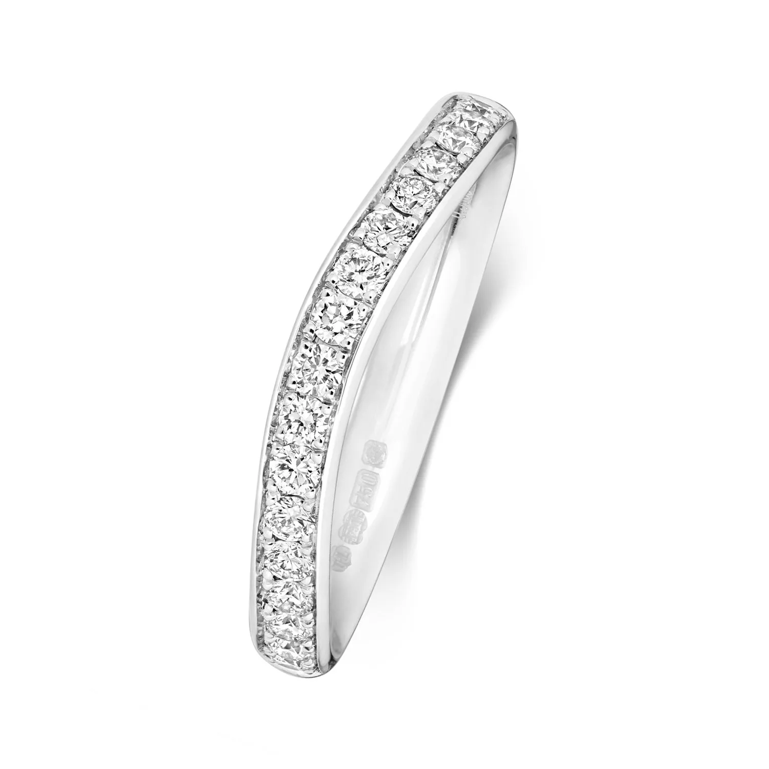 Platinum 0.35ct Diamond Wishbone Eternity Ring