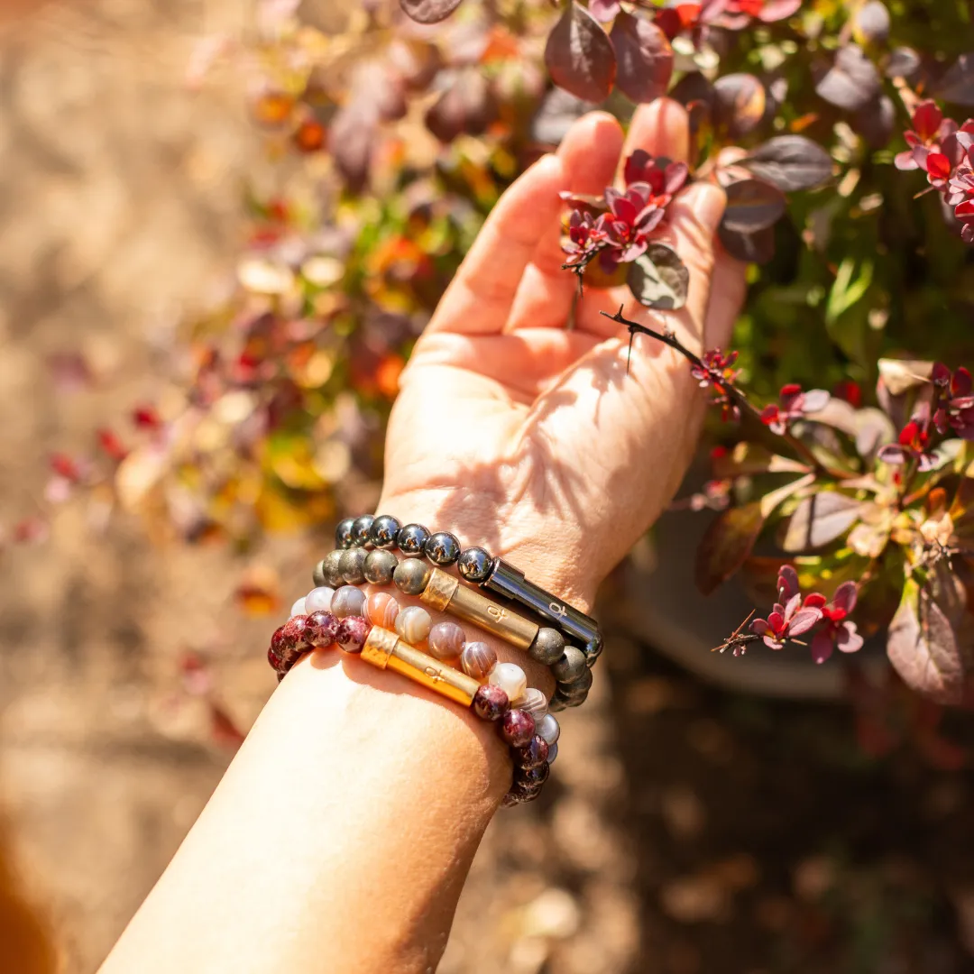 Polished Hematite Intention Bracelet