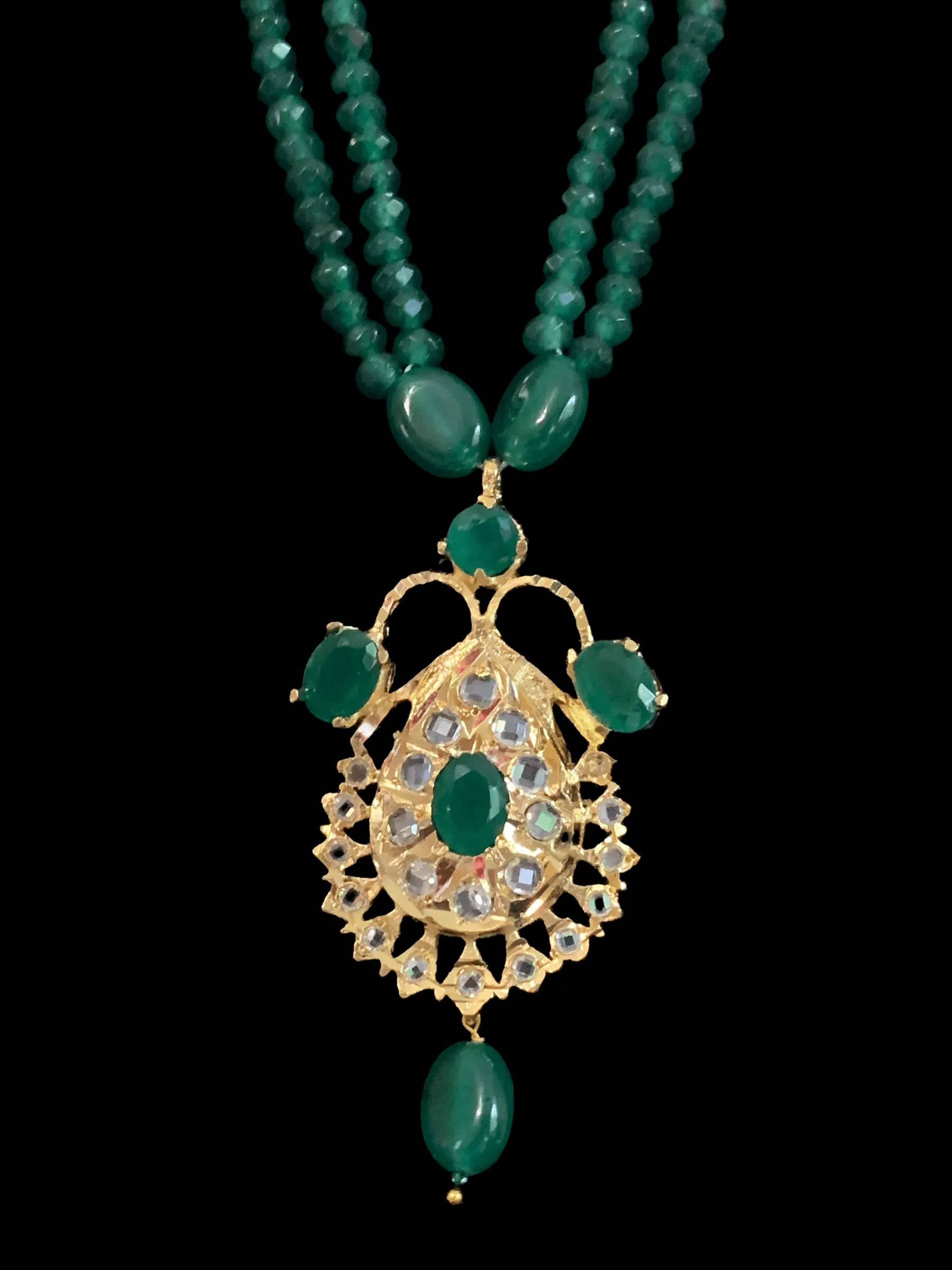 PS441 Jugni in green   beads ( READY TO SHIP)