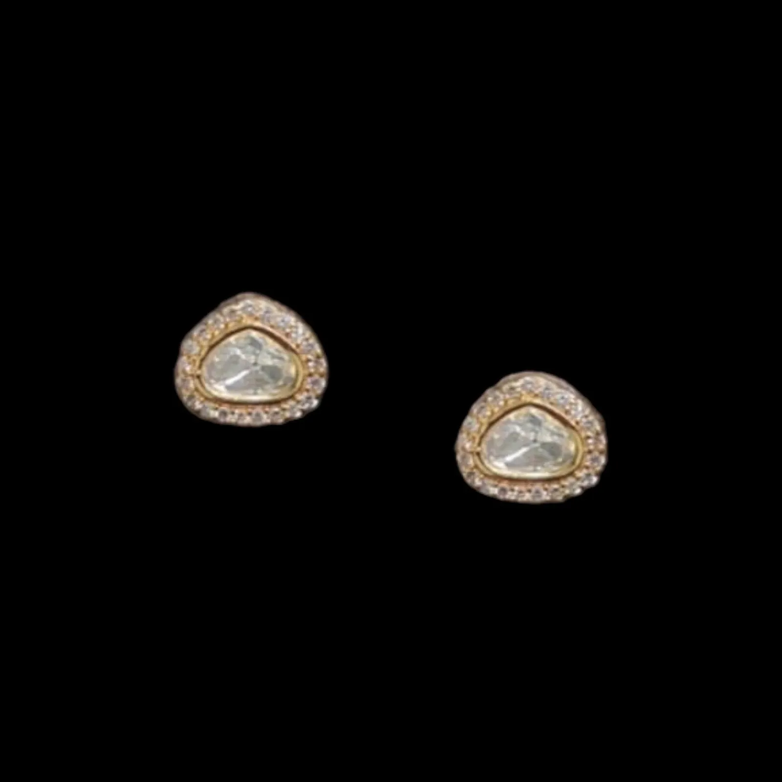 PS475 Polki gold plated pendant set ( READY TO SHIP )