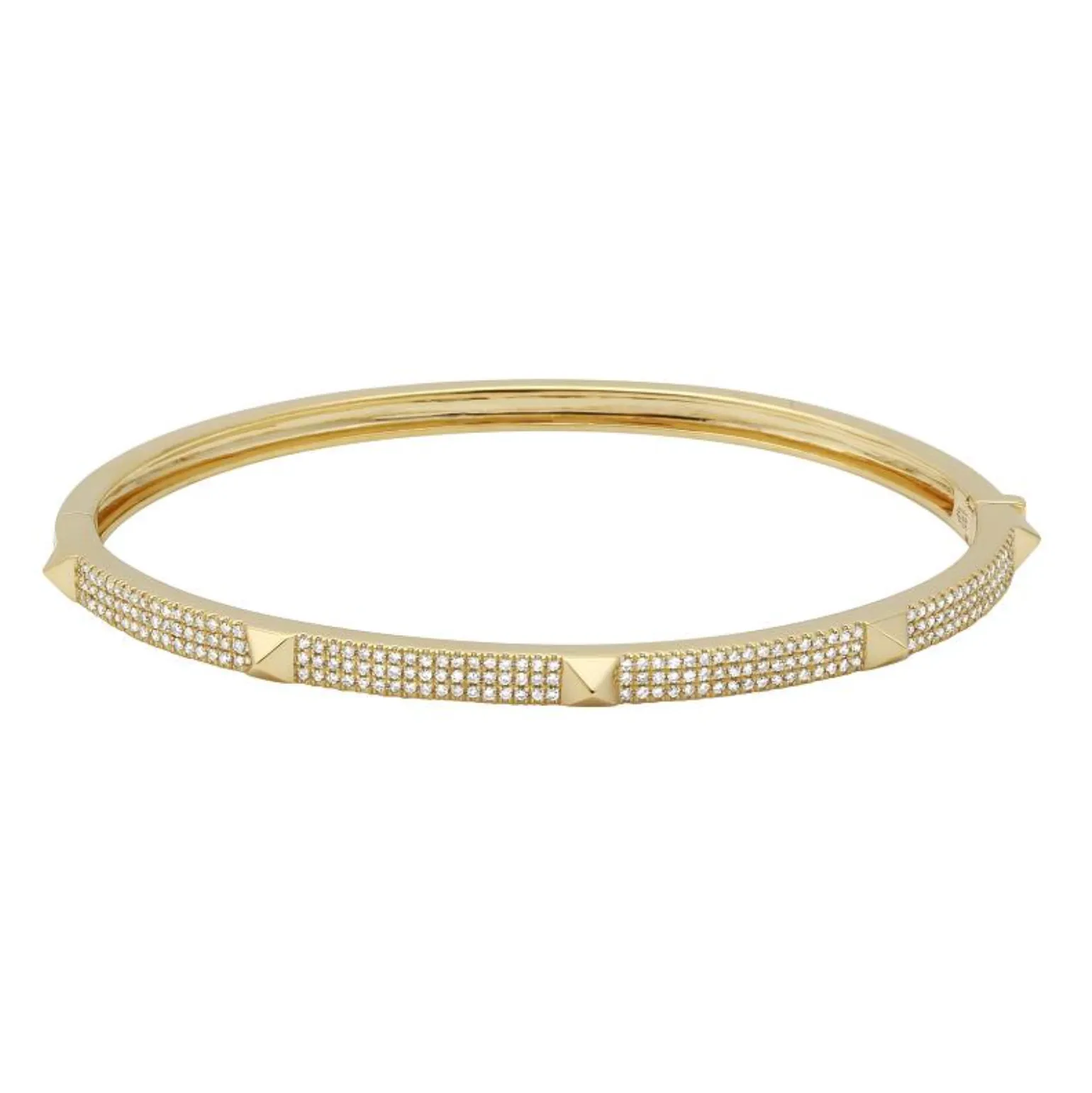 PYRAMID DIAMOND STUD BANGLE LARGE