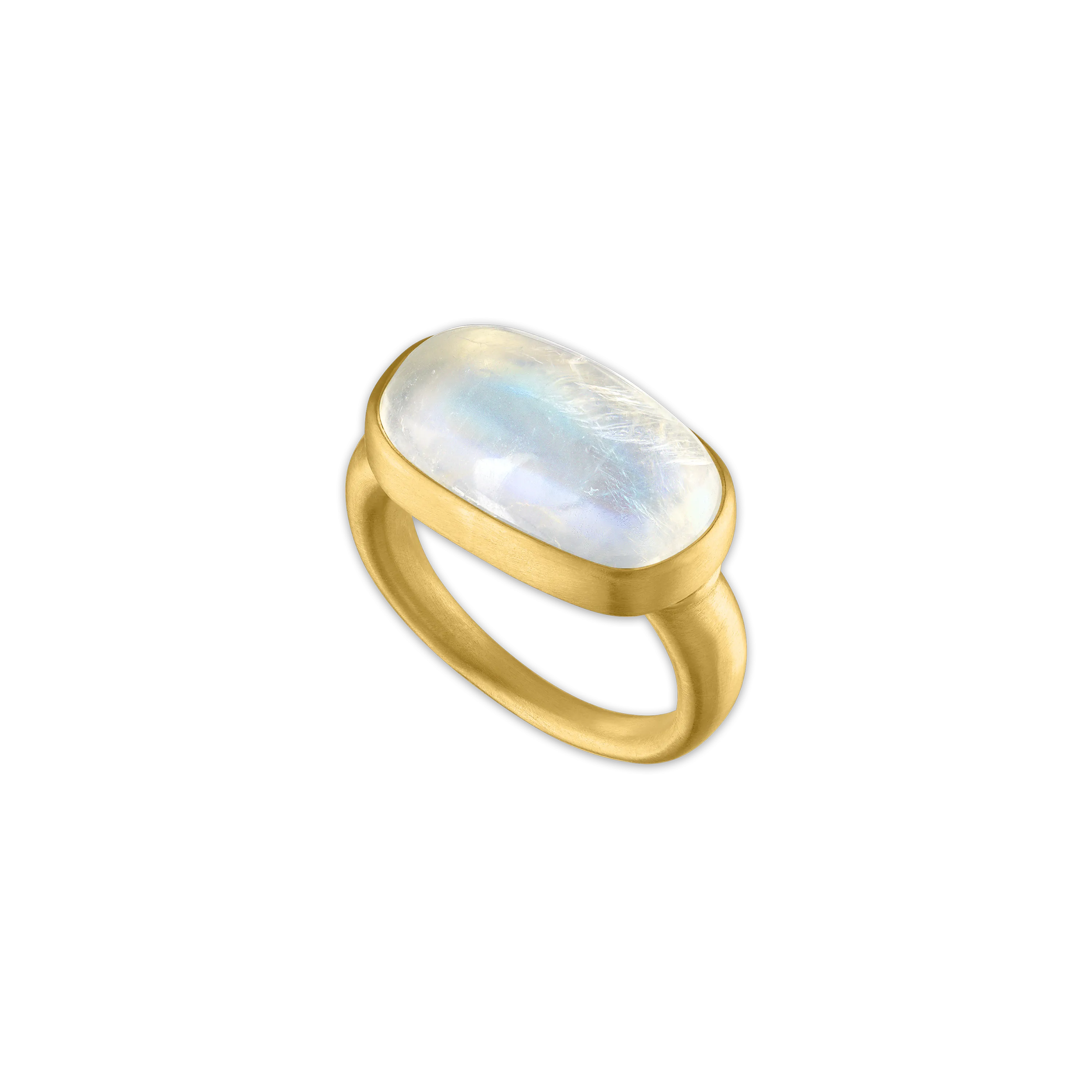 Rainbow Moonstone Tegula Ring
