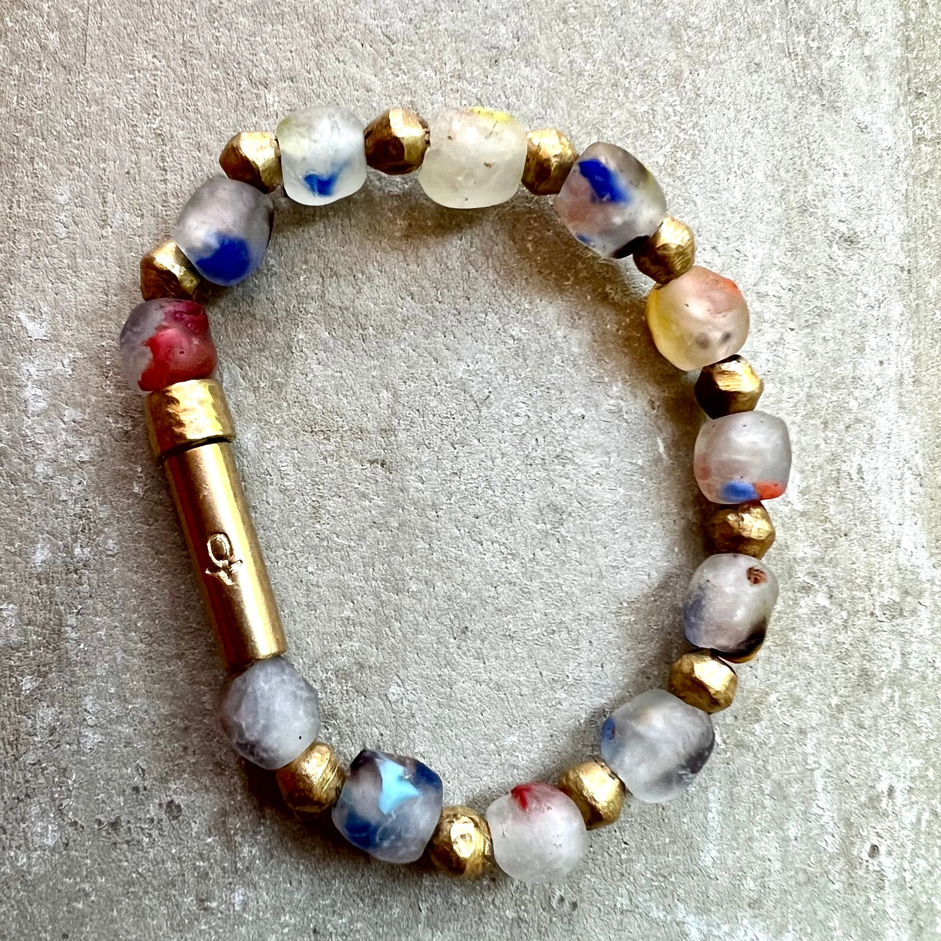 Recycled Glass Rainbow Shine Bracelet