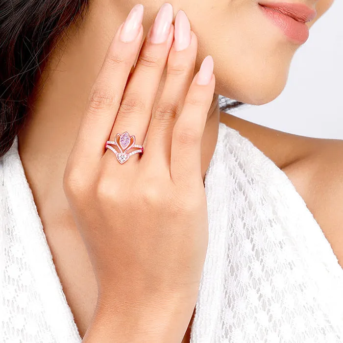 Rose Gold Crocus Elegance Ring