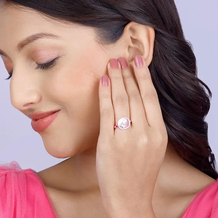 Rose Gold Filigree Butterfly Ring