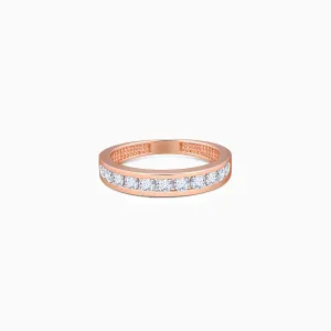 Rose Gold Glistening Amber Diamond Ring