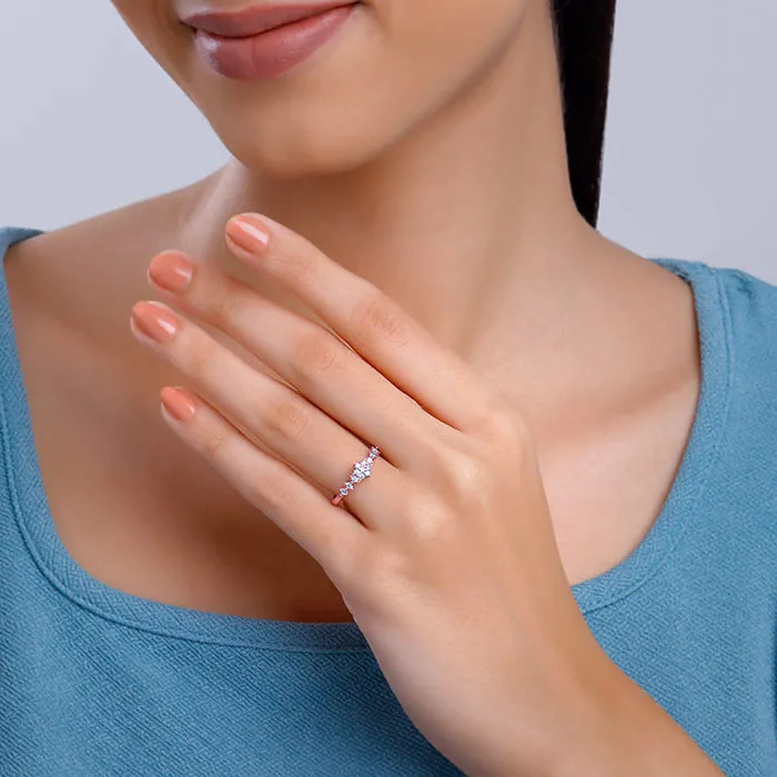 Rose Gold Oleander Floral Ring