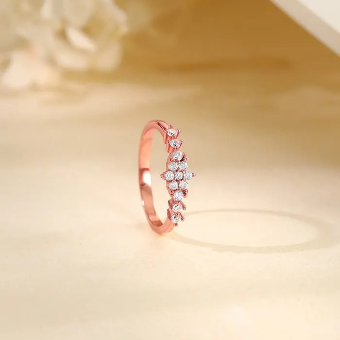Rose Gold Oleander Floral Ring