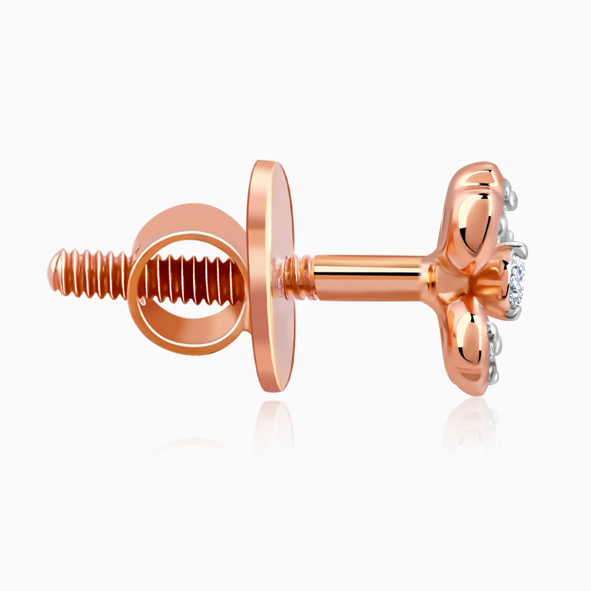 Rose Gold Primrose Diamond Earrings