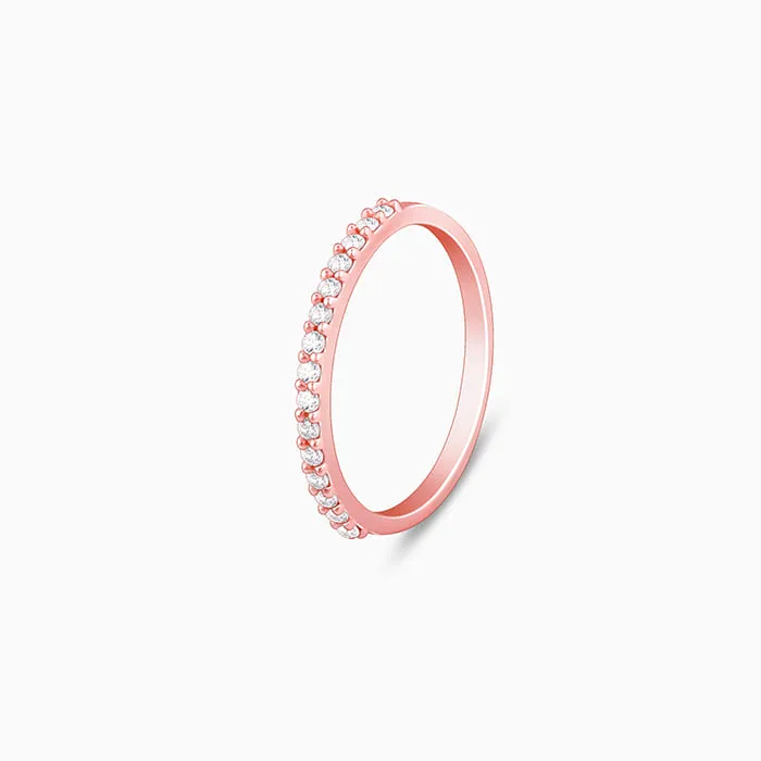 Rose Gold Zirconia Heart Ring