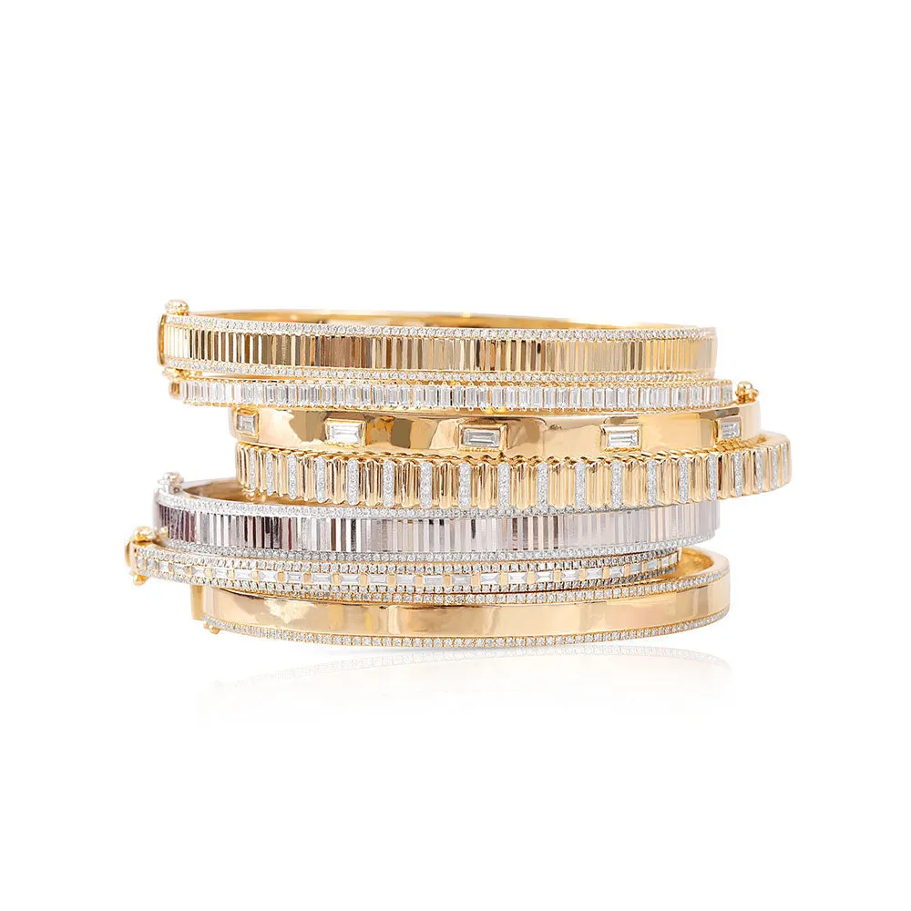 RYAN FLUTED DIAMOND BANGLE