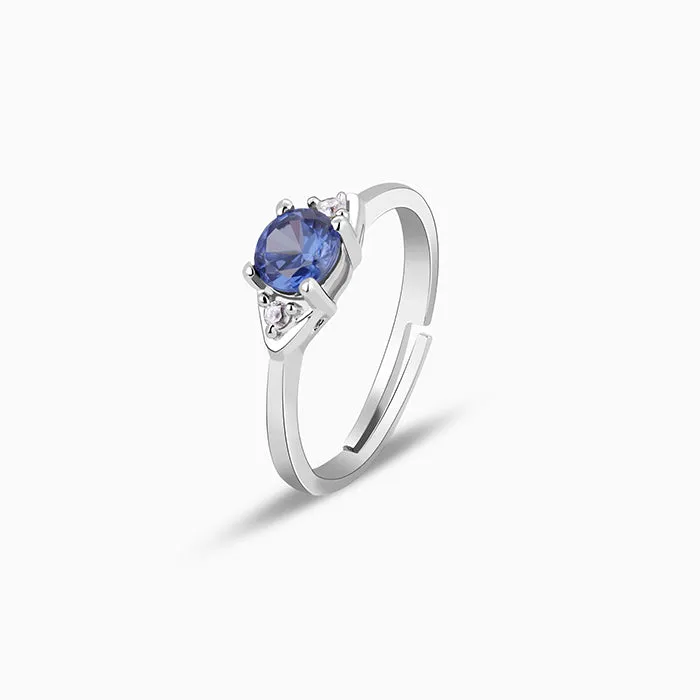 Silver Blue Aqua Life Ring