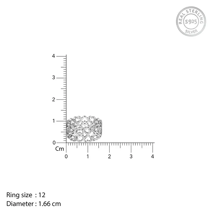Silver Strong Heart Ring