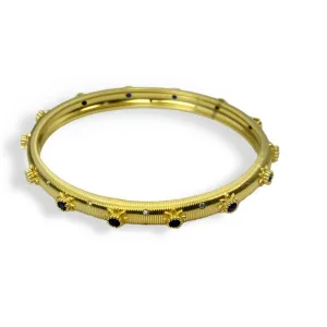 Sol Starburst Bangle Black