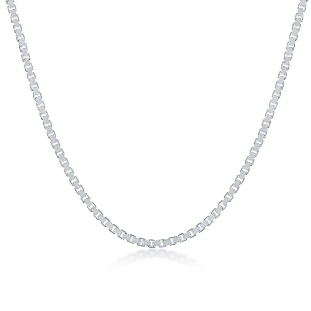 Sterling Silver 1.8mm Box Chain, 22"