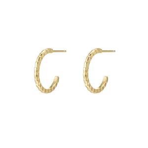 Sterling Silver Snakeskin Hoop Earrings