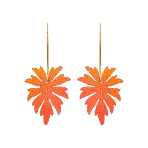 Sunset Monstera Earrings