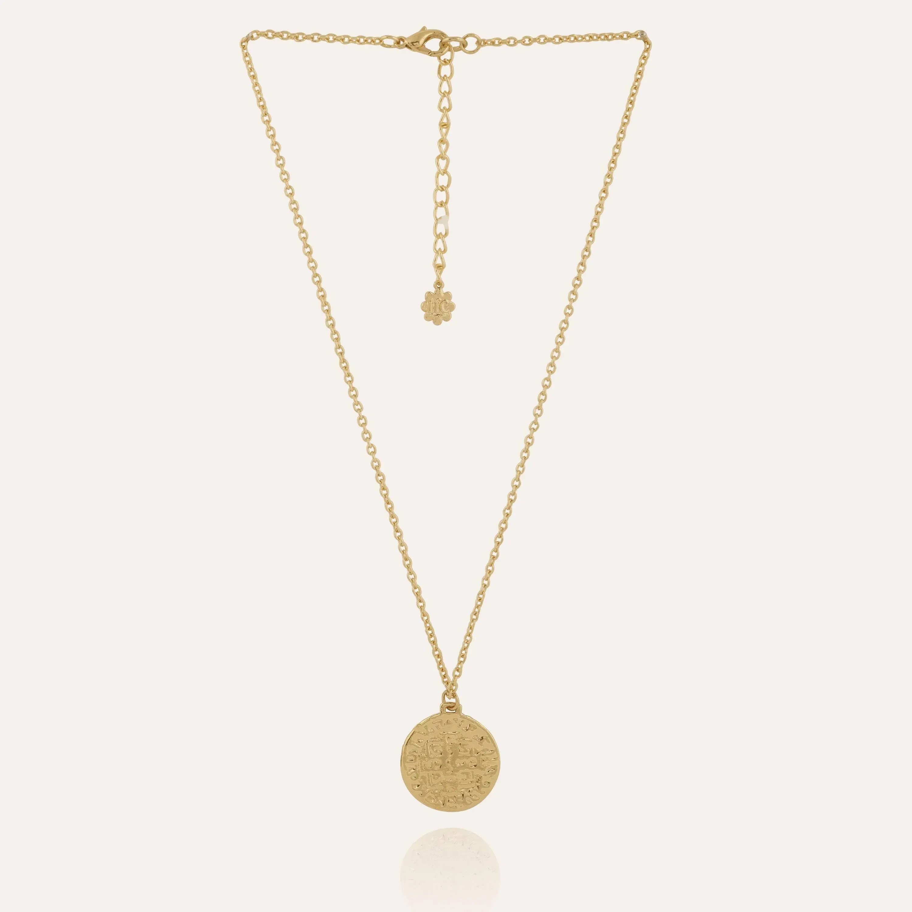 TFC Reversible Coin Gold Plated Pendant Necklace