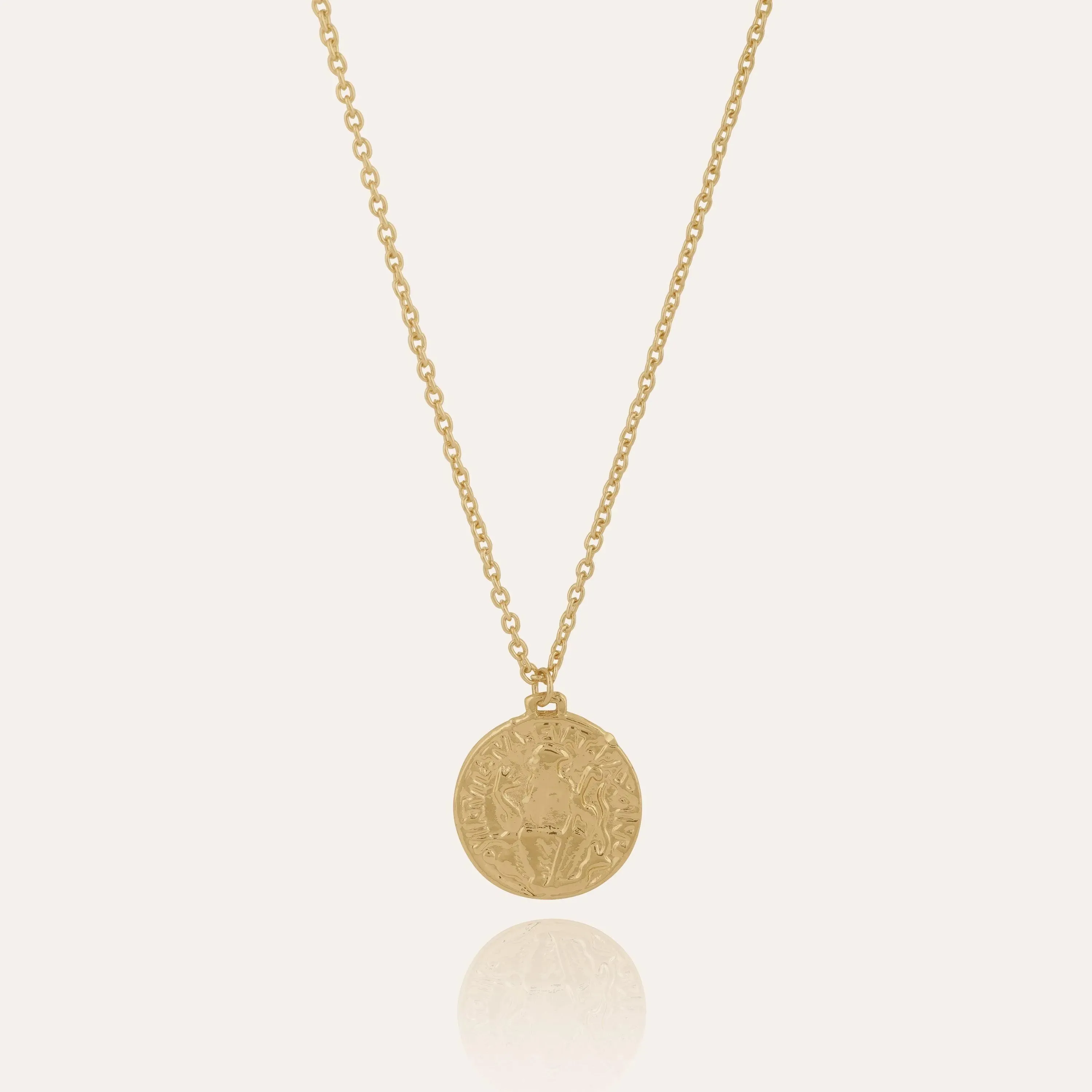 TFC Reversible Coin Gold Plated Pendant Necklace