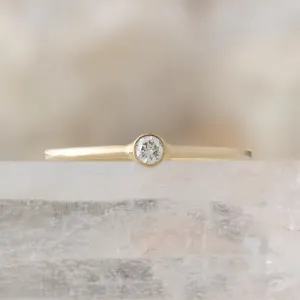 The Teensy White Diamond Stacking Ring | Yellow, Rose or White Gold