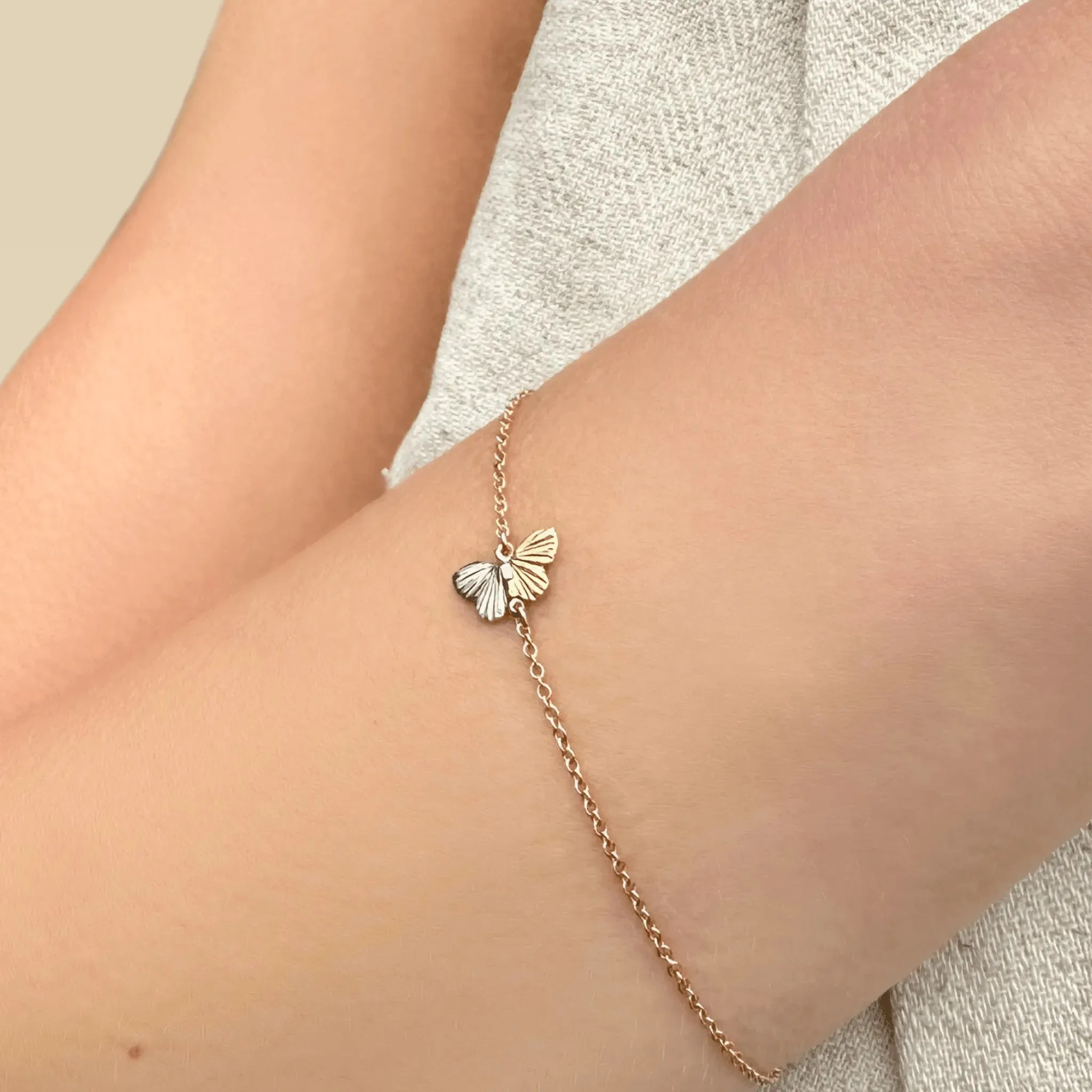 Tricolor Tiny Asterope Migration Chain Bracelet