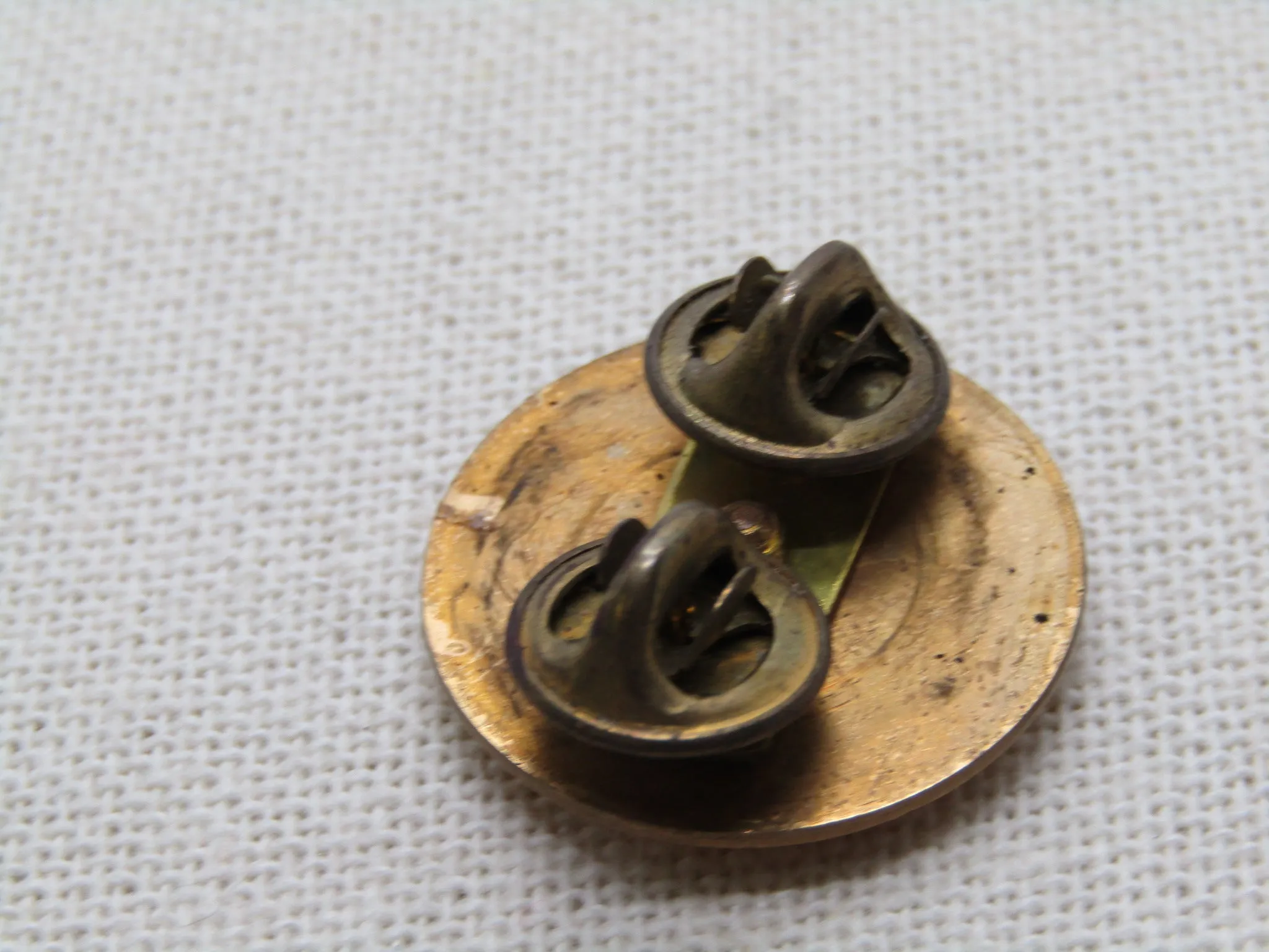 US Army Ordnance Corp Collar Disc, Shell and Flame, 1" Krew-G-I