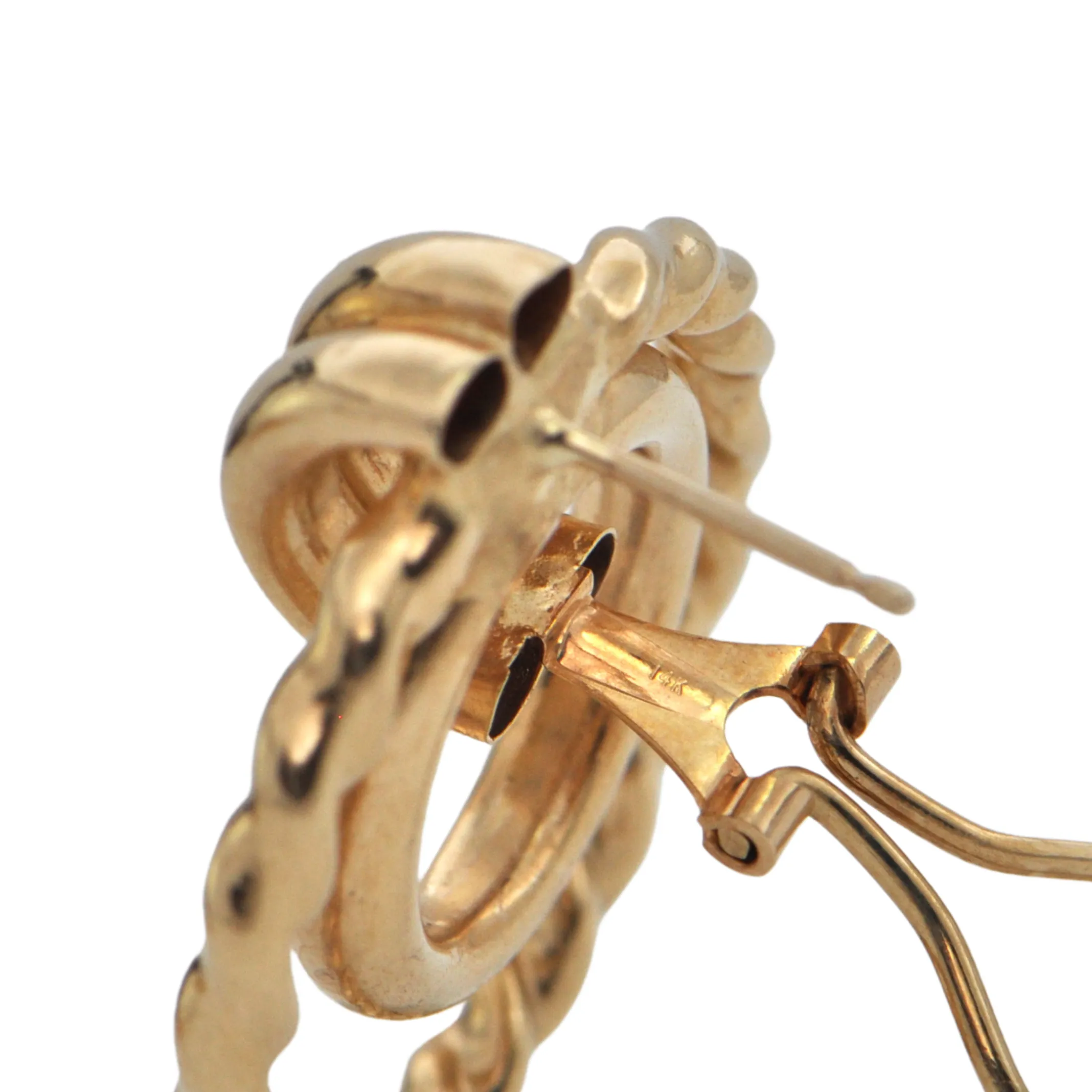Vintage 14K Gold Doorknocker Style Earrings