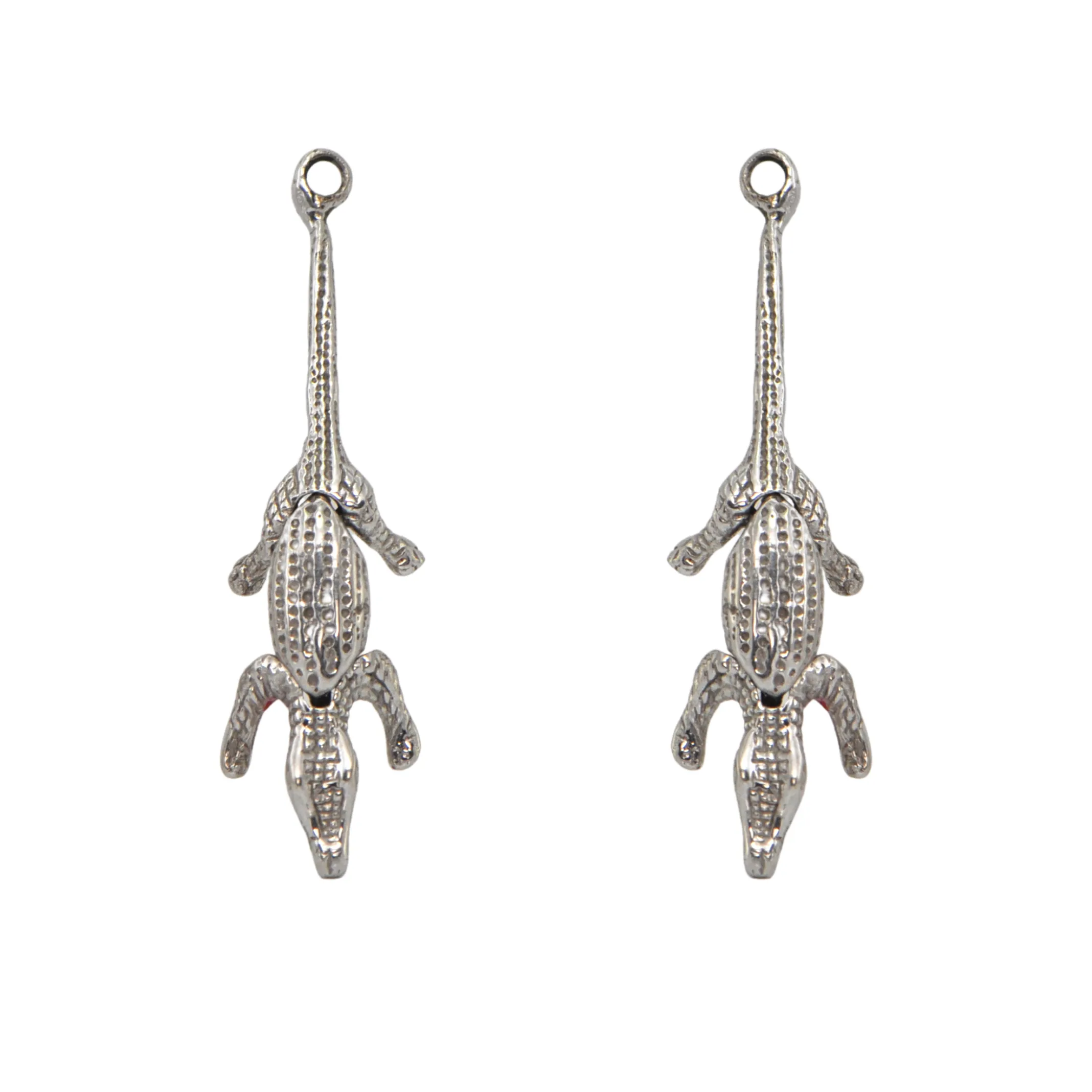Vintage Articulated Alligator 14k Gold Earrings Enhancers