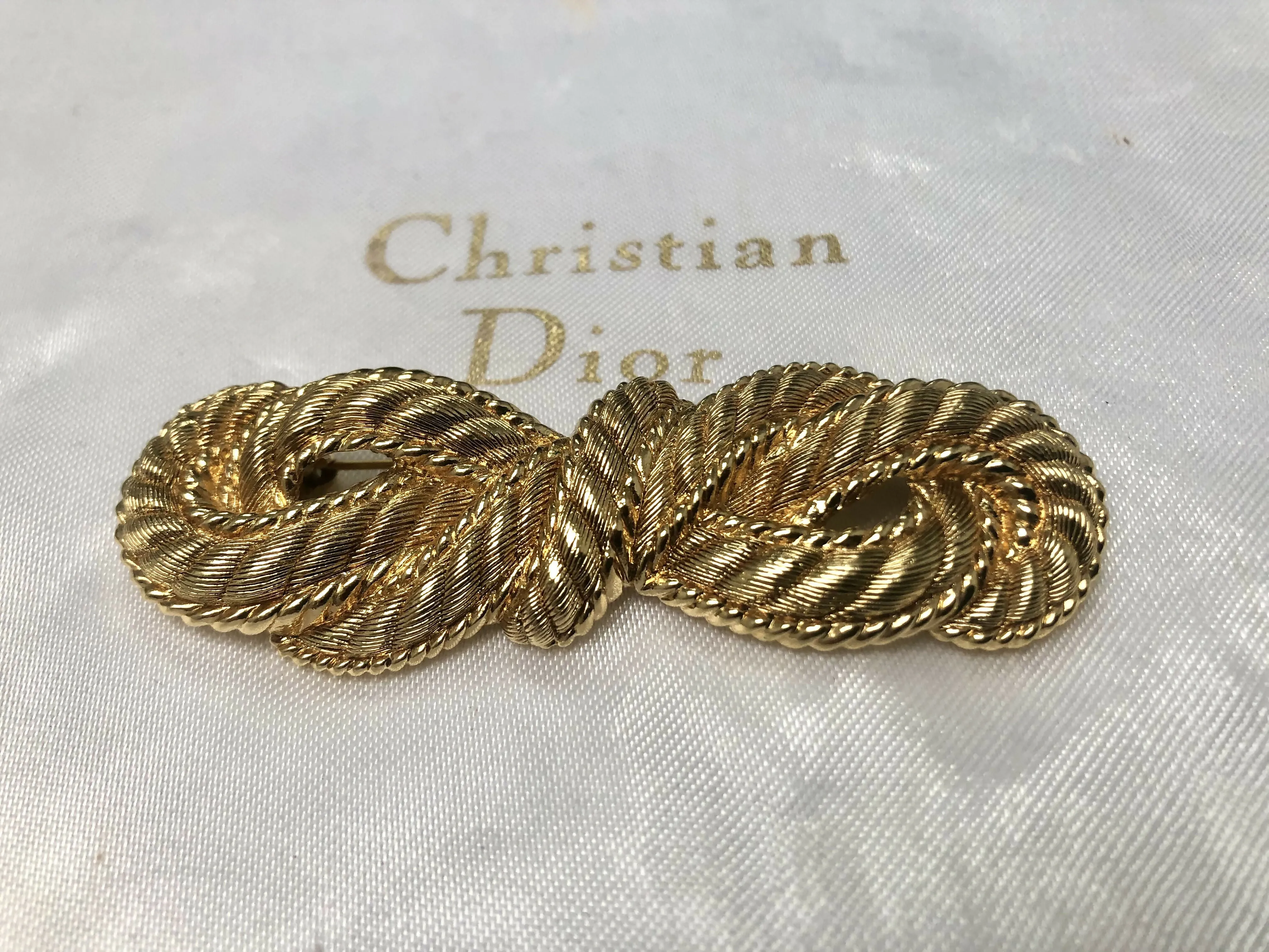 Vintage Christian Dior Gold Plated Brooch