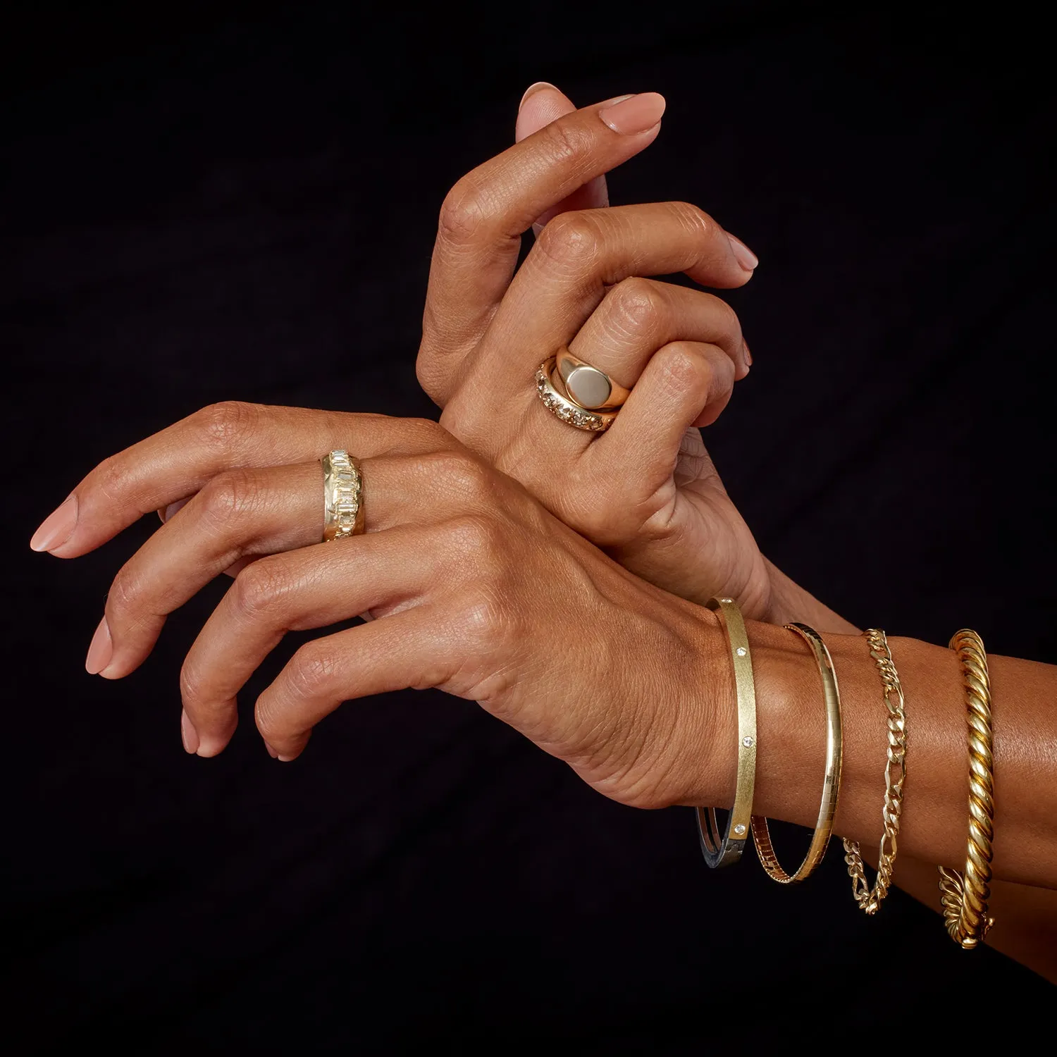 Vintage Gold Twisted Bangle