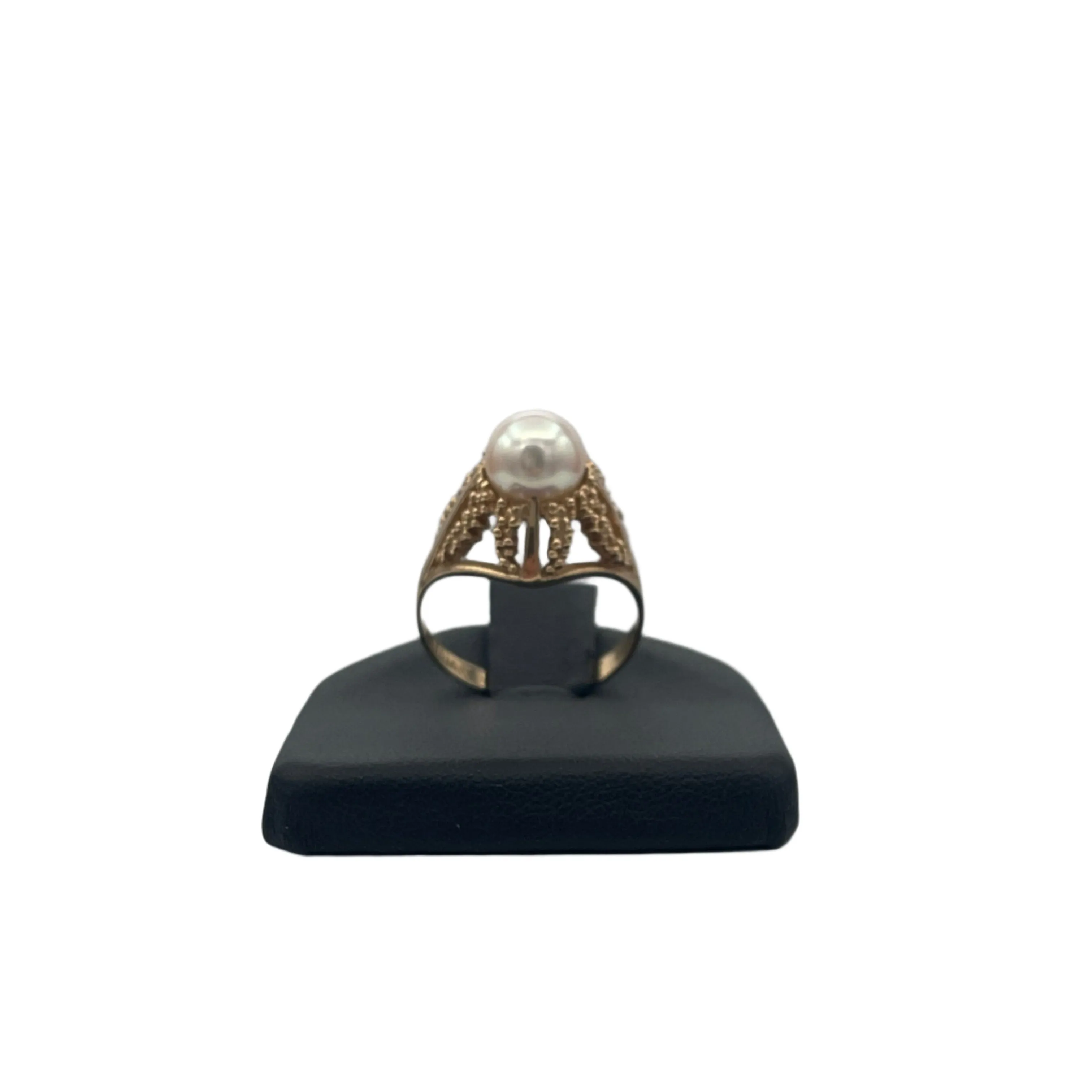 Vintage pearl 14k gold ring