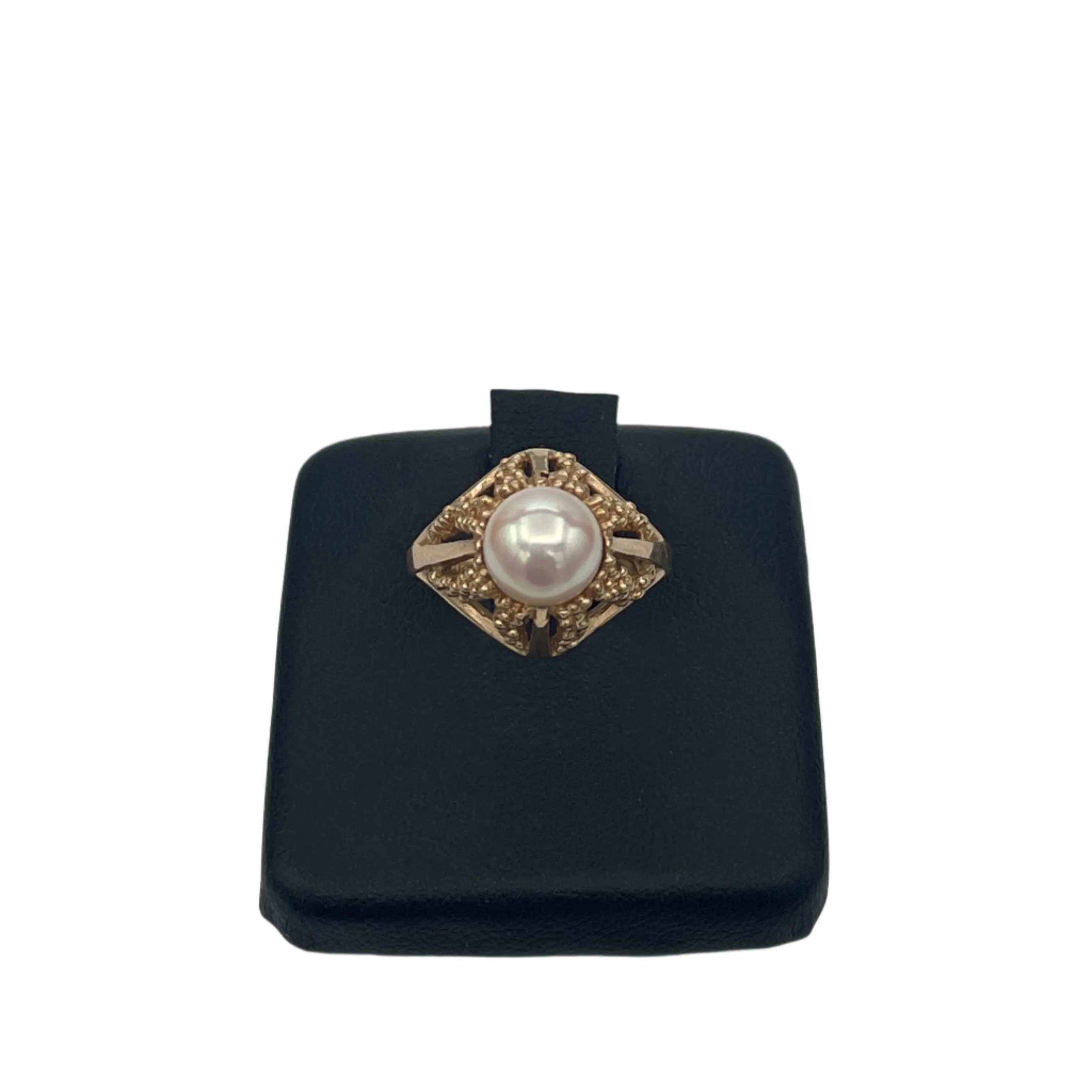 Vintage pearl 14k gold ring
