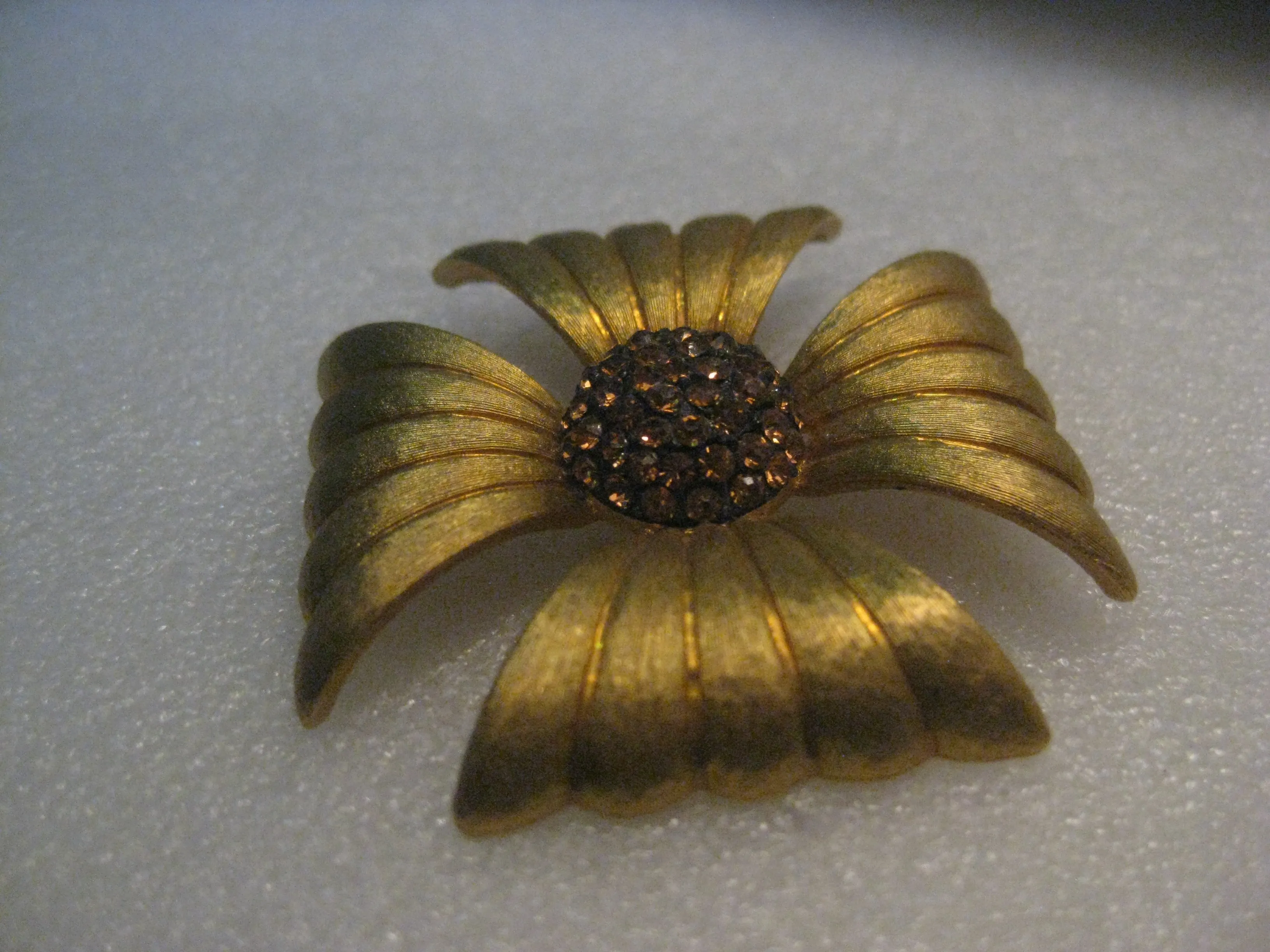 Vintage Rhinestone Cross-Like Brooch/Pendant 1960's, 2"