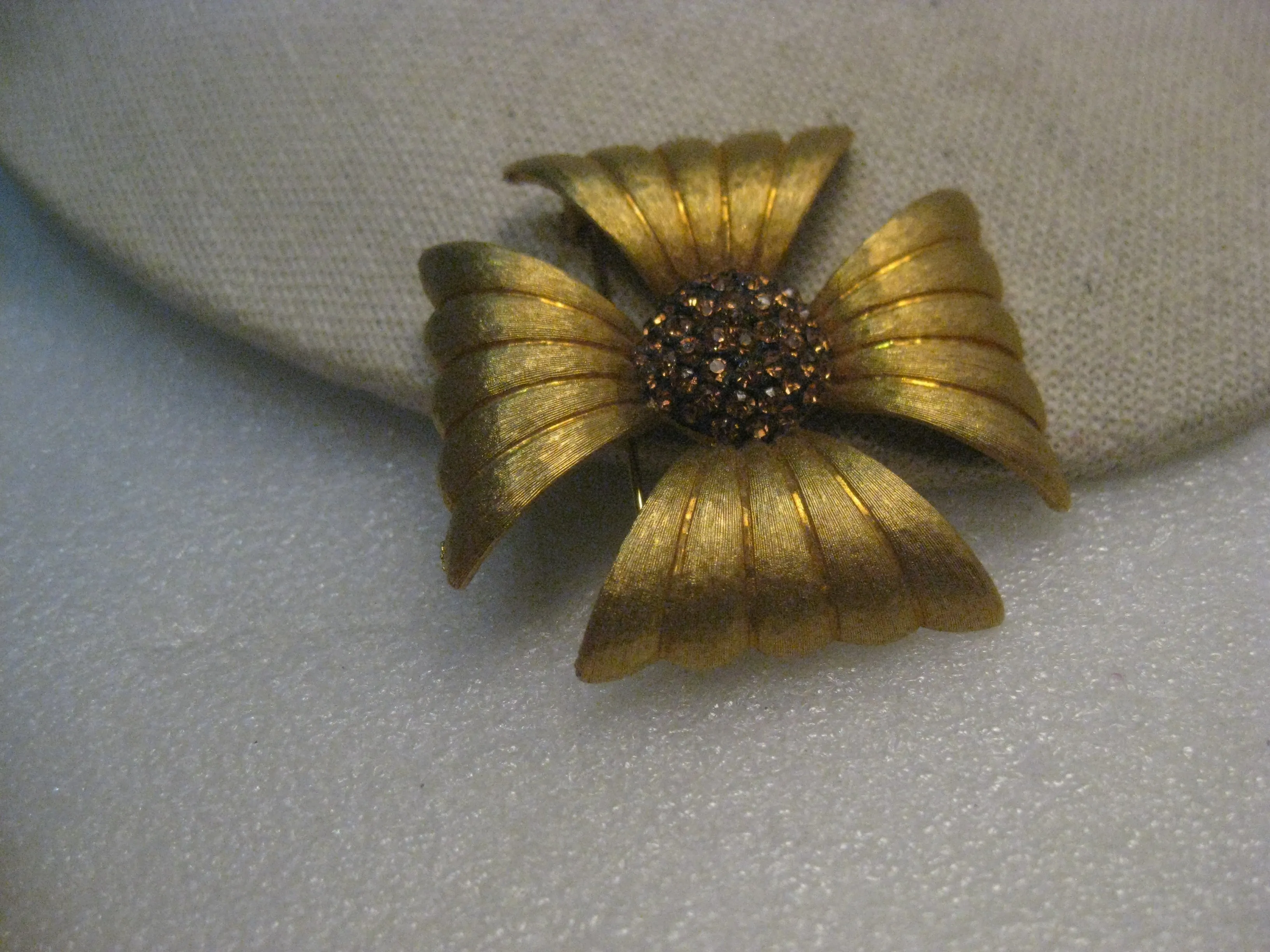 Vintage Rhinestone Cross-Like Brooch/Pendant 1960's, 2"