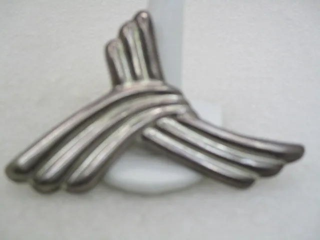 Vintage Sterling Silver Waterfall Brooch, Mexico, Signed TL-62, 29.06 gr.  3" Statement