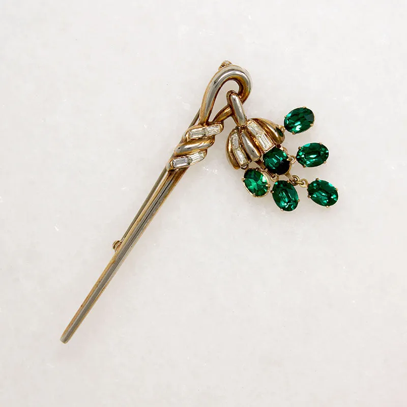 Whimsical Crown Trifari Lantern Brooch